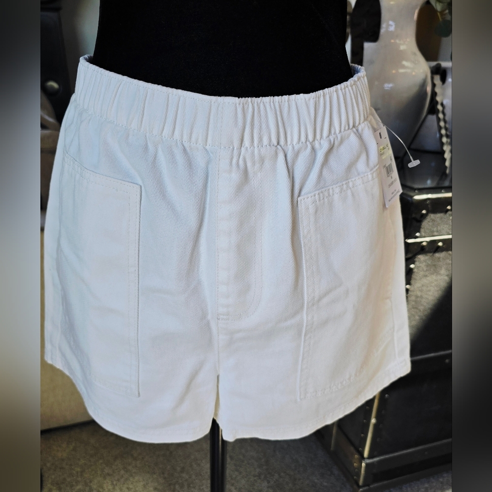 O'NEILL Sonnet - High Waisted Denim Shorts Cream/White Size Med - Picture 8 of 11